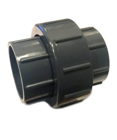 Adrenalin-Fishing PVC-U fitting adapter screw connection diameter 50mm with 2 x adhesive sleeve ideal for pipe construction on the koi pond