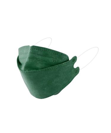 Akeman 60Packs Fish-Shaped Disposable Face_mask Green Non Woven Fabric Mouth_Cover for Women Men Individual Package: 10pcs/Pack