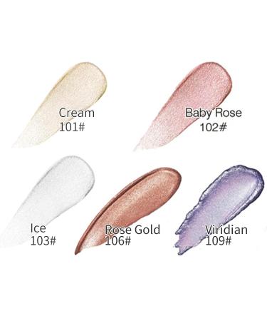 Erinde Liquid Glitter Eyeshadow Stick - Long Lasting Waterproof Metallic Glow Eye Shadow Pen - Shimmer Sparkle Eye Brightener - Quick-Drying Sparkling Eye Makeup (101 Cream) - Buy Online on GoSupps.com