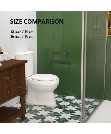 16 Inch Grab Bars for Bathtubs and Showers Anti Slip Shower Grab Bars Stainless Steel Shower Handle Toilet Handicap Elderly Senior Assist Bathroom Saft Handle(Black) 16 Inch Matte Black - Buy Online on GoSupps.com