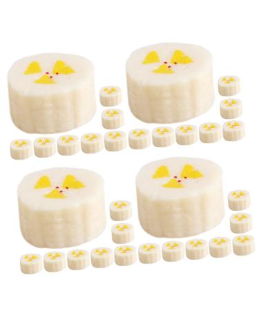 Toyvian 32 pcs Artificial Banana Slice Model vegetable banana accessories Simulation Fruit Model fake banana Artificial Fake Banana Slices lifelike banana slices artificial
