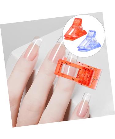 Mikinona 12pcs Pinching Red Quick Curve Manicure Clip Home Art Gel Clips UV Building Nails Poly Clamps LED Finger Fixation DIY for Clamp and Tip Pinchers Tools Builder Fixing 4X3X2CM Red - Buy Online on GoSupps.com