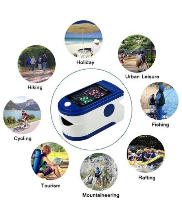 Finger Clip Pulse Oximeter | Blood Oxygen Saturation & Heart Rate Monitor | OLED Display | Health Monitor with 4-color LED Screen - Buy Online on GoSupps.com