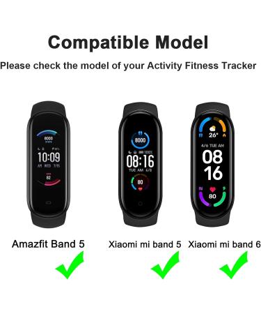 Nylon Bands for Amazfit Band 5 - 2 Pack Replacement Straps for Men and Women | Soft Sport Strap Compatible with Amazfit Band 5 - Black+Dark Blue - Buy Online on GoSupps.com