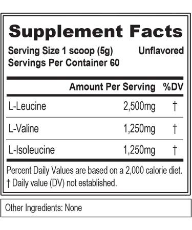 EVLution Nutrition BCAA5000 Unflavored - 10.58 oz (300g) | Premium Amino Acids for Energy & Recovery - Buy Online on GoSupps.com