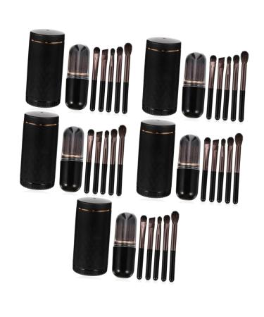 Didiseaon 5 Sets Makeup Brush Set Lip Brush Makeup Brush Cover Mini Brush Cosmetology Kit Circle Brush Beauty Supply Blush Brush Powder Applicator Thick Aluminum Tube Cosmetic Soft Travel