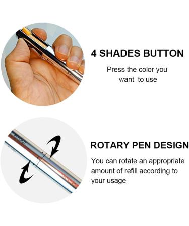 4 in 1 Makeup Anti-Sweat Eyebrow Pencil Long Lasting Eye Beauty Makeup Tool Waterproof Anti-Sweat Eyebrow Pencil Makeup Rotating Eyebrow Pencil Beauty Tool for Eye Brow Defining 1 count (Pack of 1) - Buy Online on GoSupps.com