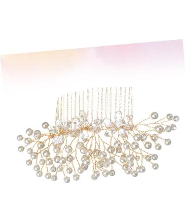 DOITOOL Bridal Hair Comb Rhinestone Bridal Crystal Hair Comb Gold Wedding Clip Side Hair Combs Wedding Flower Hair Comb Leaf Hair Pin Hair Accessories European and American Bride - Buy Online on GoSupps.com