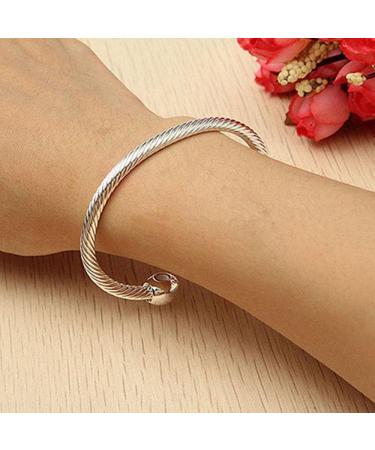 Magnetic Bracelet for Women & Men - Health Benefits Arthritis Pain Relief & Therapy - Silver - Buy Online on GoSupps.com