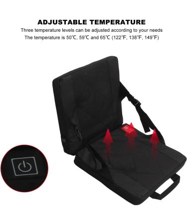 Heated Seat Cushion for Backrest - Waterproof Breathable 3 Temperature Levels Portable & Foldable for Camping & Outdoors - Buy Online on GoSupps.com