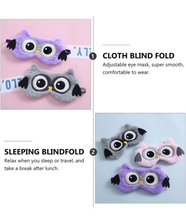 EXCEART Owl Eye Cover - Cute Cartoon Animal Sleep Mask for Kids & Adults - Purple - Buy Online on GoSupps.com