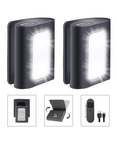 Clip on Running Lights, 2Pack Rechargeable Night Light with Strong Magnet Reflective, LED Running Lights 3 Modes Brightness with Red Strobe for Runners Joggers Camping Hiking Walking Outdoor Adventure - Buy Online on GoSupps.com