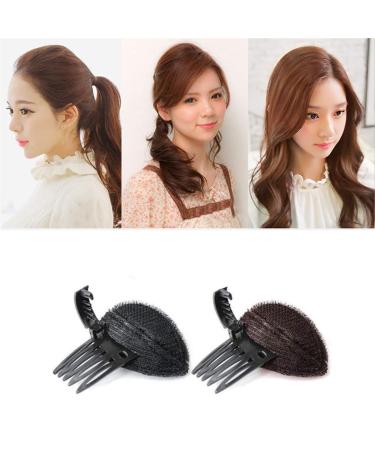 3Pcs Brown Perfect Puff Hair Head Cushion Set | Invisible Fluffy Hair Pad Sponge Clip | Bun Bump Up Volume Hair Base | Ideal for Women and Girls - Buy Online on GoSupps.com