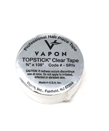 Vapon Topstick Clear Double Sided Medical Grade Adhesive Tape Roll 3/4 x 108