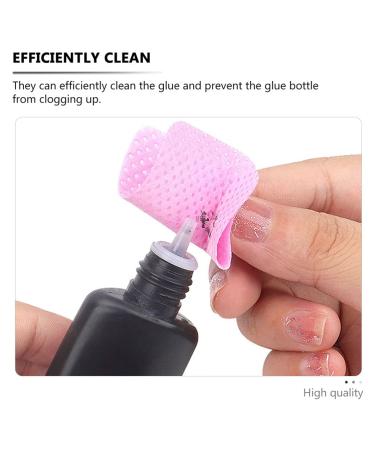 400pcs Glue Wipes - Eyelash & Nail Glue Remover Pads | Makeup Remover Tools | Pink Non-Woven Fabric Sheets - Buy Online on GoSupps.com