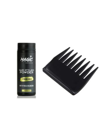 Hair Styling Powder 20gr | Unisex Root Hair Styling Powder | Matt Look | Anti-Gravity Powder Styler & 030 Hair Beard Styling Comb | Flexible | Anti-Static Handle | For Hair and Beard POWDER WAX AND COMB 030