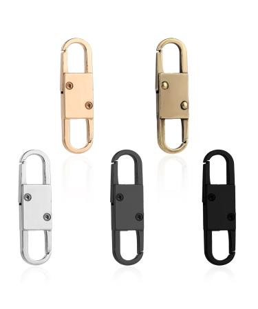 Disasserno 5 pieces zip zipper replacement zipper for zipper replacement zipper zipper double -sided removable metal zip puller zipper.