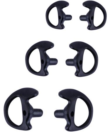 AIRSN Replacement Earmold Earbud Earplug for Motorola Kenwood Two-Way Radio - Black 3 Pair (Small/Medium/Large) - Buy Online on GoSupps.com