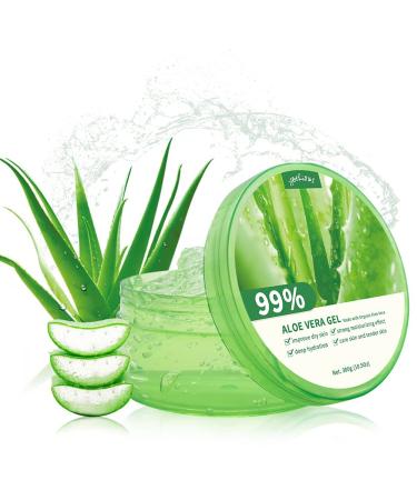 yethious Soothing Moisture Aloe Vera Gel 99% Pure Organic Aloe Vera Juice 10.50oz for Face Hair Skin Set