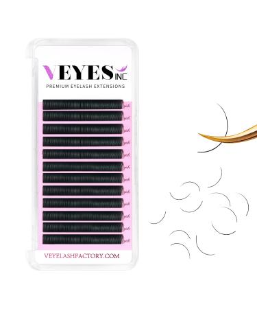 VEYES INC Eyelash Extension Supplies Classic Volume Lash Extensions Tray 0.03 C Curl 10mm  Premium Mink Silk Individual Lashes Soft Matte Black Salon Use. C-0.03 (10mm)