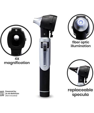 Fiber Optic Mini Otoscope Ear Healthy Tool for Home Use - Includes Extra Replaceable LED Light - Buy Online on GoSupps.com