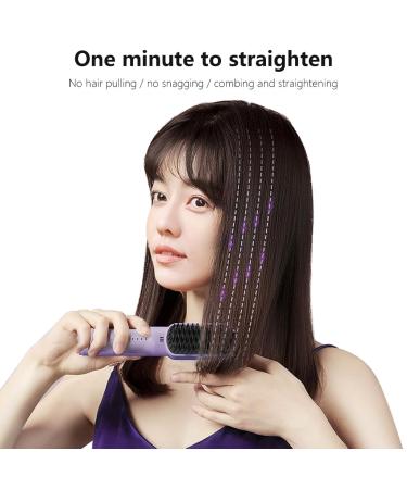 Hair Straightener Brush | Fast Heating Wireless Hot Styler for Travel & Everyday Use - Black Hair Straightening Comb - Buy Online on GoSupps.com