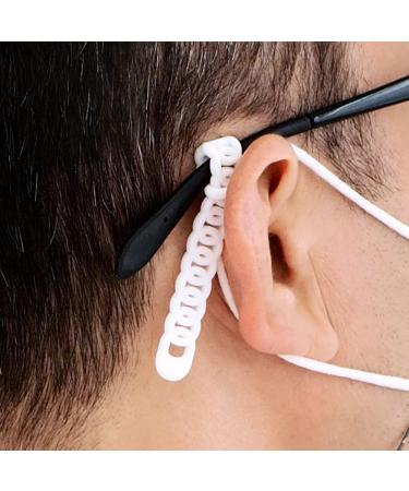 Anti-Slip Silicone Glasses Holder & Earphone Holder | Glagly Ringz White - Perfect for Glasses Sunglasses Ear Hooks & Masks - Buy Online on GoSupps.com