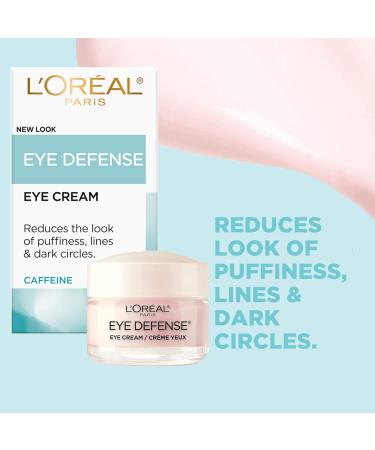 L Or al Paris Eye Defense Caffeine Eye Cream with Hyaluronic Acid and Caffeine to Reduce look of Under Eye Wrinkles and Reduce Appearance of Puffiness For Sensitive Skin 15ml Eye Cream - 15mL - Buy Online on GoSupps.com