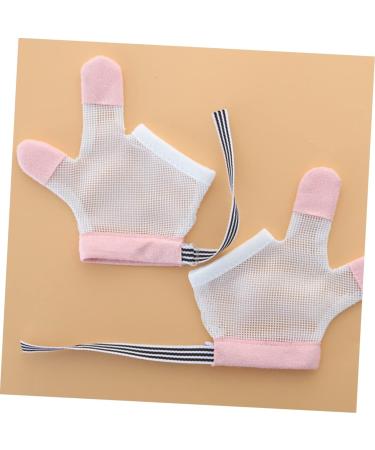 DOITOOL Kids Pink Net Biting Gloves 1 Pair | Children's Mittens for Baby Hands | 11X9.5CM - Buy Online on GoSupps.com