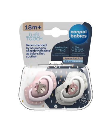 Canpol Babies Silicone Pacifier Set (2 Pieces) - Bonjour Paris Pink for 18 Months+ | International Shipping - Buy Online on GoSupps.com