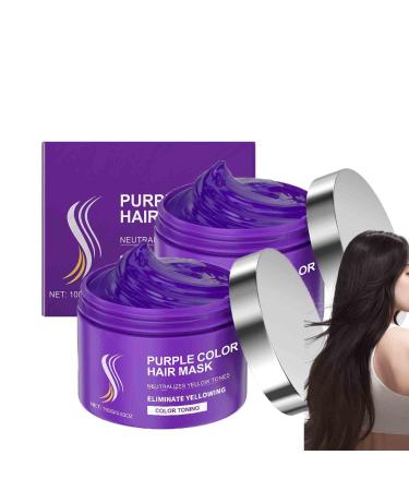 Masque capillaire violet - Traitement capillaire la k ratine R pare et nourrit les cheveux Masque capillaire violet Collag ne Revitalisant profond limine les tons jaunes et hydrate les cheveux