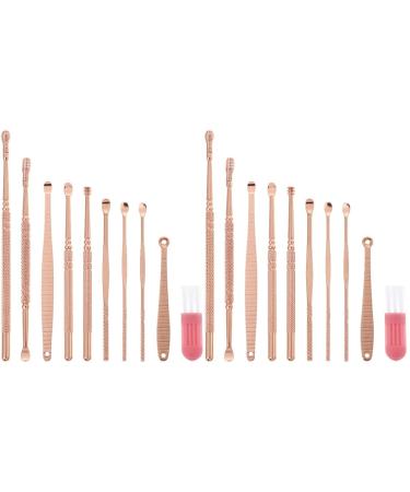 2sets Removal Comfotable Remover Ear Picking Pick Practical Spoons Steel Stainless Cleansing Pink Cleaner Adults Supplies A Brush Useful Storage : Picks Tool Reusable Spoon Pinkx2pcs 11.5X0.5X0.5CMx2pcs