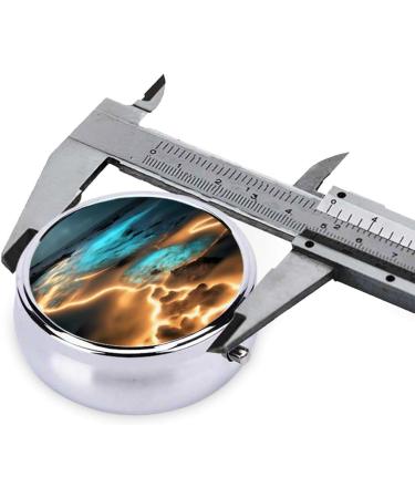 View Under The Moon Round Pill Box - 3 Compartment Organizer for Purse & Pocket - Portable Travel Solution - Buy Online on GoSupps.com
