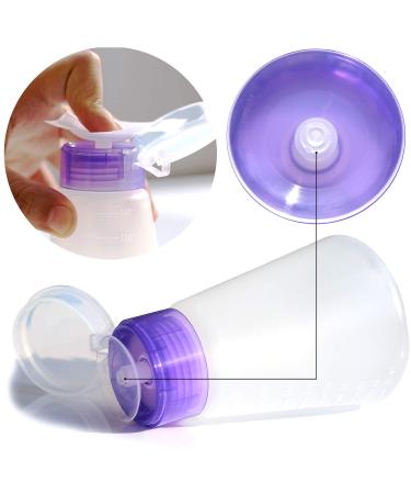 2 Pack Acetone Lockable Alcohol Pump Dispensers 180ml - Easy One-Touch Dispensing for Nail Polish, Makeup Remover, Toner - Empty Bottles - Buy Online on GoSupps.com