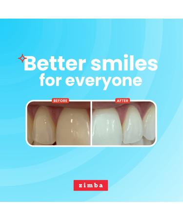Zimba Sensitive Teeth Whitening Strips - Hydrogen Peroxide Teeth Whitener - Stain Remover - 28 Day Treatment - Mint Coconut Flavor - Buy Online on GoSupps.com
