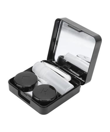 Contact Lens Care Case Set - Stylish Alphabet Design - Black Contact Lens Case for Men & Women - Perfect for Travel - Buy Online on GoSupps.com