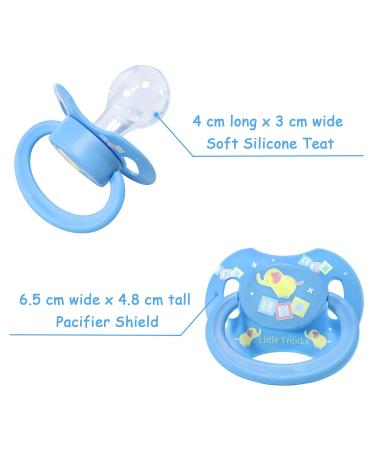 Buy LittleForBig Large Shield Pacifier II - Adult Size Little Elephants Pattern Blue | International Shipping Available - Buy Online on GoSupps.com