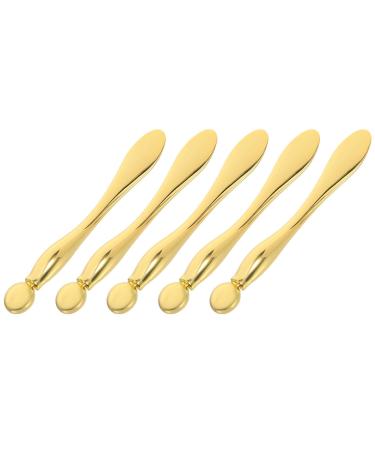 Homoyoyo Lot de 5 B tonnets de Massage Contour des Yeux en Alliage de Zinc Dor Applicateur Spatule pour Cr me Visage Mini Masseur Compact pour Soins Poches
