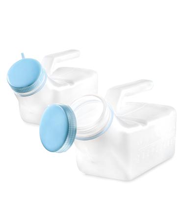 Epic Medical Supply Male Urinals for Men with Spill Proof Glow in The Dark Cap, Reusable and Portable Bottle, Support Elderly Incontinence, Recovery, Camping, and Travel (2)