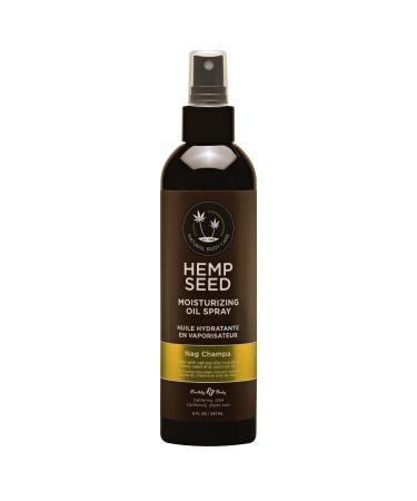 Hemp Seed Moisturizing Oil Spray - 8 oz - Smooth Moisturize & Protect Skin - With Vitamin E + Hemp Seed Coconut & Avocado Oils - Vegan Cruelty Free Nag Champa