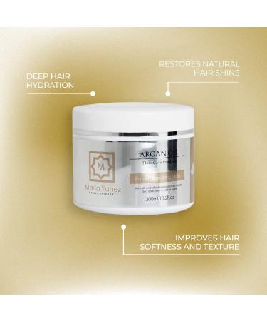 Maria Yanez Argan Oil Hair Mask - Hydrating Treatment for Dry, Damaged and Color-Treated Hair - 10.2 Oz - Buy Online on GoSupps.com