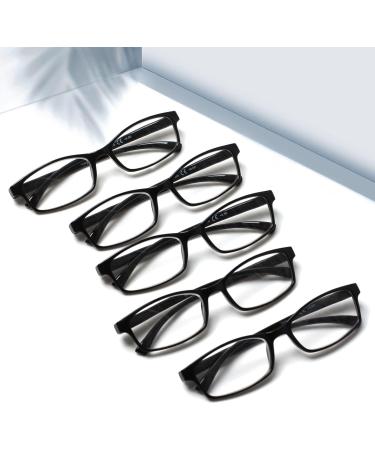 Buy Kerecsen 5 Pack Reading Glasses for Men & Women - Comfortable Rectangular Design High-Quality Spring Hinges 2.00 Strength Perfect for Everyday Use - Buy Online on GoSupps.com