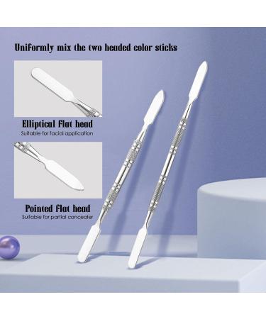  JPSDOWS Metal Makeup | Makeup Mixing Tray | Watercolor Pans with Double-Ended Non Slip Toning Stick for Mixing Lipstick Foundation - Buy Online on GoSupps.com