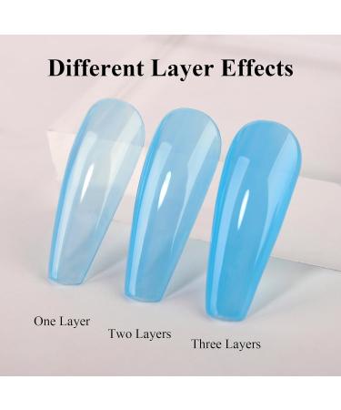 Imtiti Jelly Ocean Blue Gel Nail Polish 15 ml Sheer Colour Peacock Blue UV/LED Soak Off Sky Blue Gel Polish for DIY Nail Art Manicure at Home 1 Piece - Buy Online on GoSupps.com