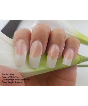 Acrylic Nail French Manicure Kit Nail Acrylic Powder Collection Set of 3 Colors -Pink Clear white Powder Builder Professional Acrylic Nail System (Peach Clear White) - Buy Online on GoSupps.com