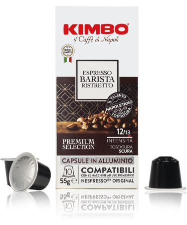Kimbo Espresso Barista Ristretto Lot de 200 capsules de caf en aluminium compatibles avec Nespresso * Original * m lange cr meux intensit 12/13 brun fonc 20 bo tes de 10 capsules Espresso Barista Ristretto 10 unit (Lot de 20) - Buy Online on GoSupps.com