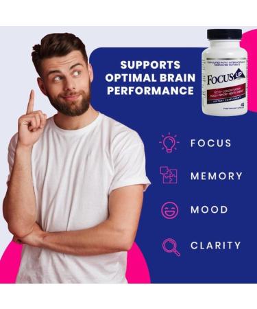 FocusUP Brain & Energy Support Supplement Natural Nootropic Capsules with Acetyl L-Carnitine Rhodiola DMAE & Huperzine-A | Supports Focus Memory Mood & Mental Clarity | 45 Sugar-Free Capsules Natural Berry Flavors 45  - Buy Online on GoSupps.com