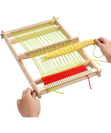 FOCCTS Wooden Multi-Craft Weaving Loom - Large Frame for Tapestry Art - Creative DIY Weaving for Kids and Experts - Pre-Warped for Quick Start - Buy Online on GoSupps.com