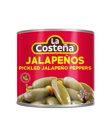 La Costea Whole Pickled Jalapeo Peppers | Pickled Green Hot Jalapeos | 26 Ounce (Pack of 4) Whole 26 Ounce (Pack of 4)