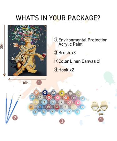 Amphol Paint by Numbers Kit - DIY Acrylic Painting for Adults and Kids | Easy 16x20 Inch Wall Decor Gift - OP-12 - Buy Online on GoSupps.com